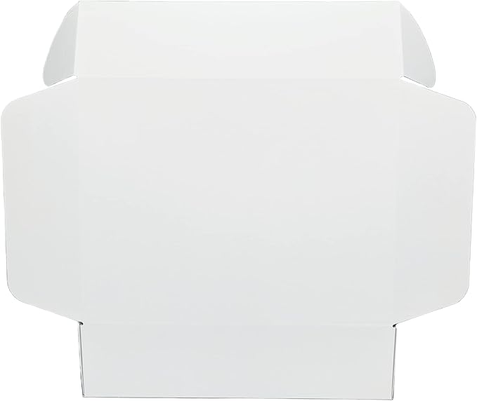 12x9x3 inches Small White Mailers Boxes Recyclable Corrugated Gift Box for Packaging Shipping Set of 10
