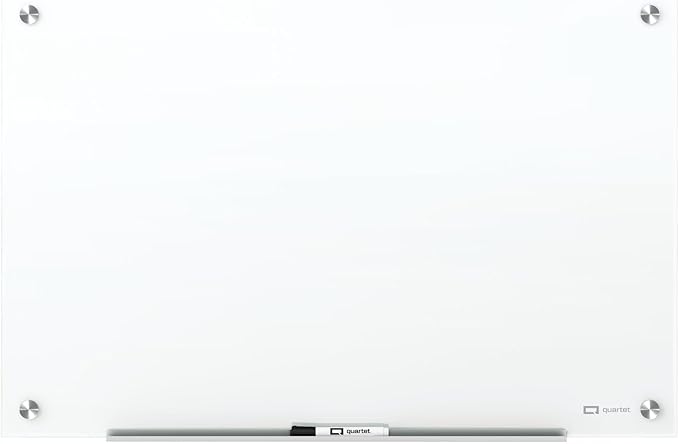 Quartet Dry Erase Board, Magnetic Whiteboard 36" x 24", Glass Board for Wall, Infinity, Brilliance White (G23624W)