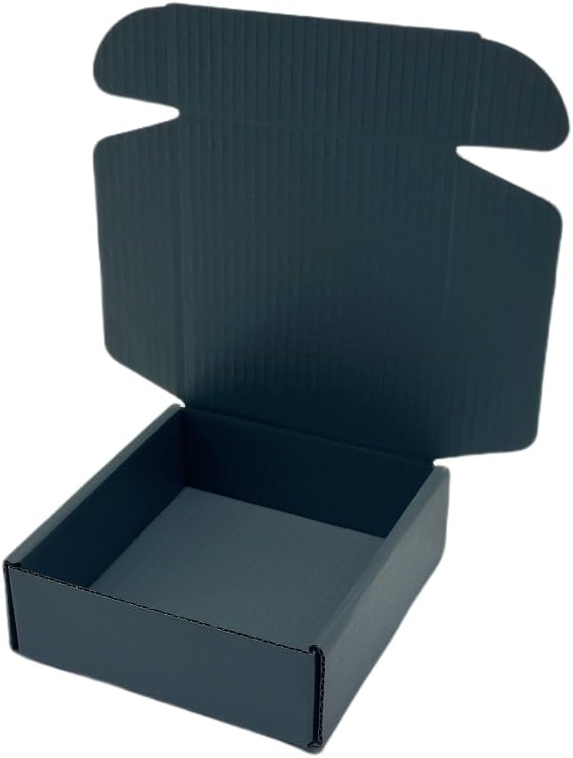 15 Pcs 6 x 6 x 2 inches Corrugated Cardboard Gift Boxes Recyclable Shipping Boxes for Mailing & Holidays, Wedding, Birthday, Gifts Packaging (Dark Gray, 6 x 6 x 2")