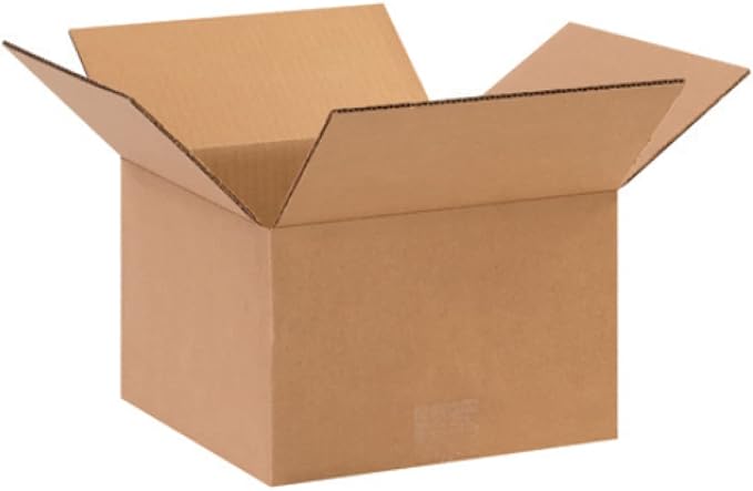 Secure Seal - 100 Pack of 10x10x6” Corrugated Cardboard Packing Shipping Mailing Moving Carton Boxes