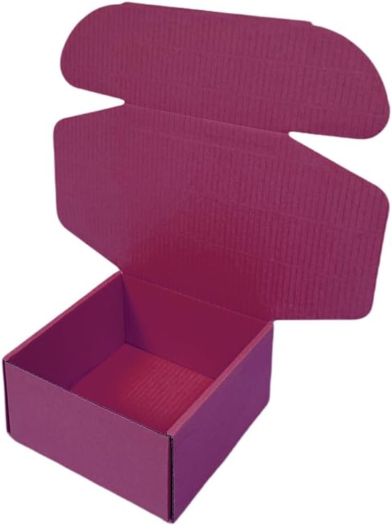 10 Pcs 9.8 x 9.8 x 4 inches Large Size Corrugated Cardboard Gift Boxes Recyclable Shipping Boxes for Mailing & Holidays, Wedding, Birthday, Gifts Packaging (Cranberry, 9.8 x 9.8 x 4")