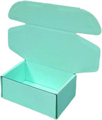 50 Pcs 4.3 x 3.1 x 2 inches Mini Size Corrugated Cardboard Gift Boxes Recyclable Shipping Boxes for Packing Jewelry Ornament Gift Craft Packaging Supplier (Mint green, 4.3 x 3.1 x 2")