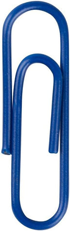 JAM PAPER Colorful Standard Paper Clips - Regular 1 Inch - Dark Blue Paperclips - 100/Pack