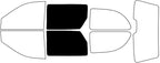 Rvinyl Window Tint Kit Compatible with Dodge Caravan 2001-2007 - Black 5% - Single Ply No Bubble Film - Do it Yourself Vehicle Back Precut Kit