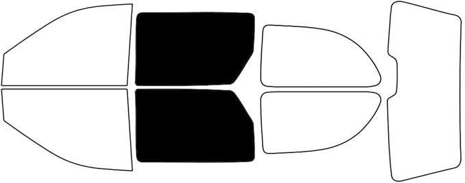 Rvinyl Window Tint Kit Compatible with Dodge Caravan 2001-2007 - Black 5% - Single Ply No Bubble Film - Do it Yourself Vehicle Back Precut Kit