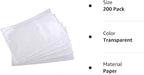 6" x 9" Clear Adhesive Top Loading Packing List Pouches Shipping Label Envelopes (200 Pack)