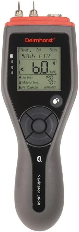 JX-30W/CS Digital Wood Moisture Meter with Carrying Case/Includes meter, 324CAS-0111 carrying case, and (2) extra 2498/A-100 pins.