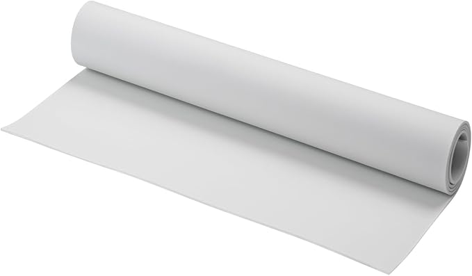 AMZQNART EVA Foam 1mm, Cosplay Foam 16x59 inch White, High Density 90 kg/m³, for Craft Projects Cosplay Costumes, Fake Weapons, Decorations, Christmas, Easter, Thanksgiving, etc.