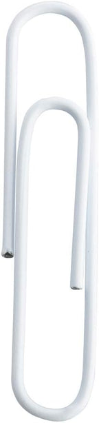 JAM PAPER Colorful Jumbo Paper Clips - Large 2 Inch - White Paperclips - 75/Pack