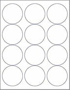 NextDayLabels 2.5 Inch Round Stickers - Matte White Blank Laser/Inkjet Printer Labels - Circle Stickers (500 Sheets, 6000 Labels)