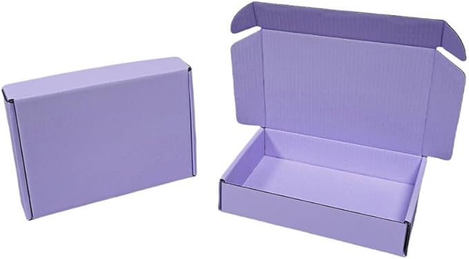 20 Pcs 15.8 x 10.2 x 2 inches Shipping Boxes for Small Business Cardboard Corrugated Mailer Boxes for Shipping Packaging Holidays Craft Gifts Giving Products (Lavender, 15.8 x 10.2 x 2")
