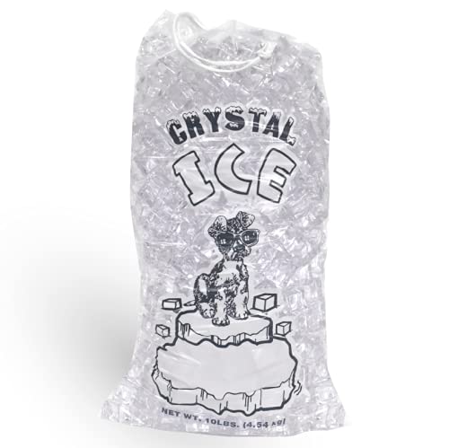 Pinnacle Mercantile Plastic Ice Bags 10 Lb. With Draw String Closure Pack 500