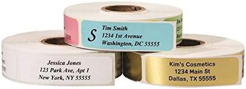 Return Address Labels - Roll of 500 Personalized Labels (Silver)