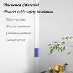 Self-Adhesive PVC Cord Cover - Black Cable Floor Strip Protector, Wire Management Channels for Home Office, Easy Install Cord Hider, Durable and Stylish (NO.3)