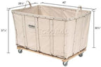 Global Industrial Canvas Basket Bulk Truck, 16 Bushel, 40" L x 28-1/4"W x 30-1/2"H