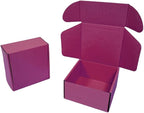 10 Pcs 9.8 x 9.8 x 4 inches Large Size Corrugated Cardboard Gift Boxes Recyclable Shipping Boxes for Mailing & Holidays, Wedding, Birthday, Gifts Packaging (Cranberry, 9.8 x 9.8 x 4")