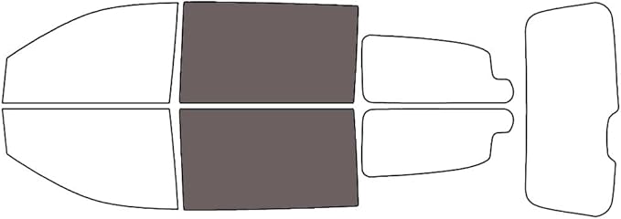 Rvinyl Window Tint Kit Compatible with Dodge Grand Caravan 2008-2020 - Back Precut Kit - 35%