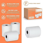 FRM 3 1/8 x 230 White Thermal Paper Receipt Rolls, Cash Register POS Receipt, POS Printer Paper, Fits All Credit Card Terminal, Receipt Paper, BPA Free