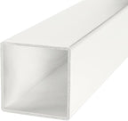 4" x 4" x 9' White Aluminum Dig-Set Fence Post with Cap – Matte Powder-Coated, Durable In-Ground Outdoor Support for Privacy Panels, Garden, Yard & Patio Projects