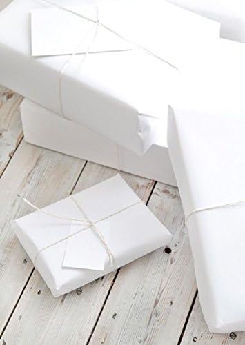 RUSPEPA White Kraft Paper Roll - 24 inches x 100 feet - Recyclable Paper Perfect for for Crafts, Art, Wrapping, Packing, Postal, Shipping, Dunnage & Parcel