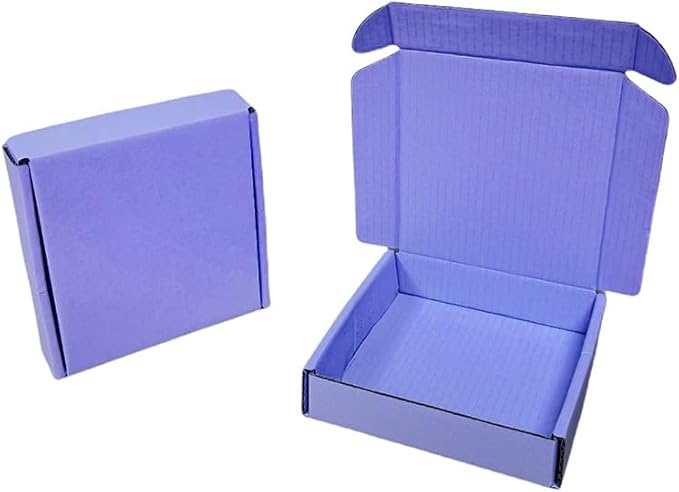 15 Pcs 5.1 x 5.1 x 1.2 inches Mini Size Shipping Boxes Corrugated Cardboard Mailer Boxes Bulk for Packaging Business Mailing Gift,Mini Mailer Boxes for Packaging (Lavender, 5.1 x 5.1 x 1.2")