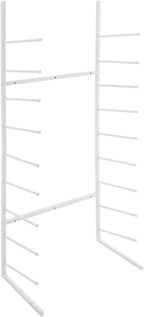 Wall Mount Art Print Blueprint Holder, 9-Tier Blueprint Holder, 20.87'' x 11.02'' x 44.09'' Blueprint Storage Rack for Working with Blueprints and Rolled Documents (White)