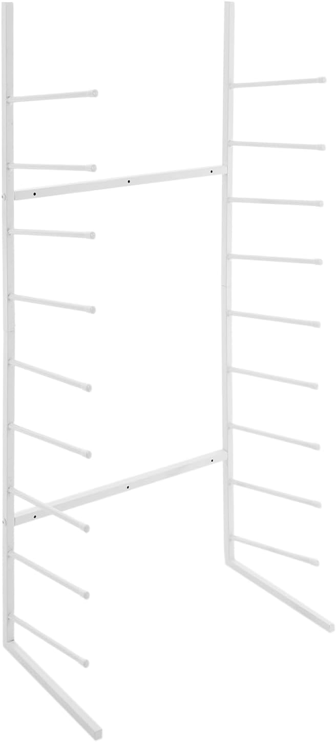Wall Mount Art Print Blueprint Holder, 9-Tier Blueprint Holder, 20.87'' x 11.02'' x 44.09'' Blueprint Storage Rack for Working with Blueprints and Rolled Documents (White)