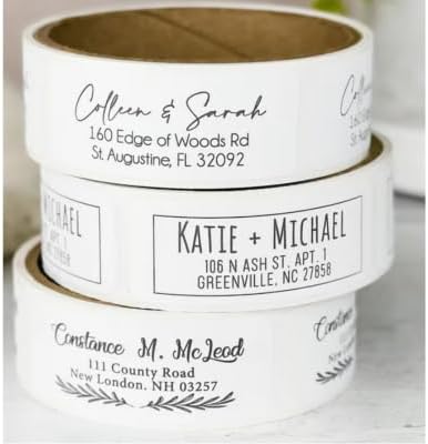 Return Address Labels Personalized, 1 Sheet = 30 Labels, 2.6"L x 1"H - Matte Finish Personalized Address Labels - Return Labels Personalize Self Adhesive - Custom Address Labels (Modern, Silver)
