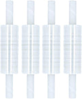 PSBM Stretch Wrap with Handles, 4 Pack, 20 Inch x 1000 Feet, 90 Gauge, Clear Plastic Cling with Extended Core Handles Built in