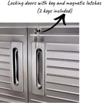 Heavy Duty Storage Solid Stainless Steel Cabinet with Lockable, Adjustable Shelf, Metal Garage Organizer (Graphite, 48" W x 18" D x 72" H)