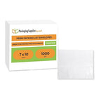 7"x 10" Clear Enclosed Packing Envelope Plain Face Usable Dim 6.5" x 9.5" Front- Clear, Back- White (1000 Pack)