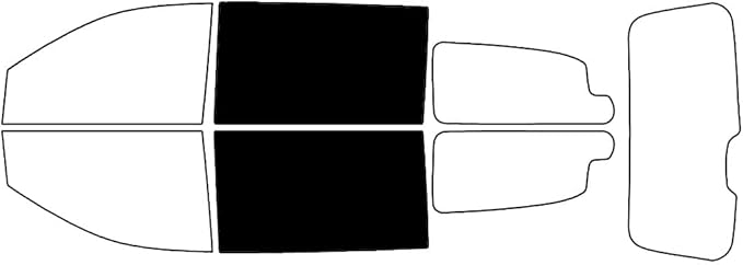 Rvinyl Window Tint Kit Compatible with Dodge Grand Caravan 2008-2020 - Black 5% - Single Ply No Bubble Film - Do it Yourself Vehicle Back Precut Kit