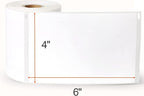 CEPRICO - 4”x 6” Direct Thermal Shipping Labels - 1 Roll (Per Roll 220 Labels) - Waterproof Perforated Self Adhesive Printable Stickers for UPS DHL FedEx USPS - Compatible w/Zebra & Thermal Printers