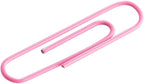 JAM Paper Colorful Jumbo Paper Clips - Large 2 Inch - Pink Paperclips - 75/Pack