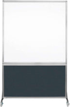 DivideWrite Mobile Whiteboard | Double Sided Dry Erase Board | Portable Office Cubicle Partition | Display for Classrooms, Conference Rooms, Meeting Areas and More | Blue Spruce 4' Wide x 6' Tall