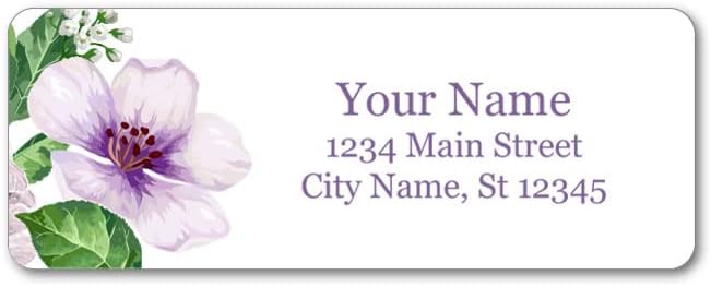 Personalized Return Address Labels - Lovely Orchids - 60-1000 Custom Self-Adhesive Stickers