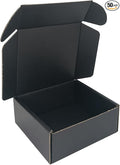 50 Pack 5x5x2'' Small Shipping Boxes, Corrugated Cardboard Mailers for Business, Black (CM552B)