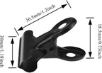 HAHIYO 1.25inch Black Bulldog Clips Metal File Hinge Binder Clips Clamps Save Space Strong Spring Jaws Rock Solid Grip Book Lay Flat Deburred Edge for Hang Photos Wall Grid Dog Food 20PCS