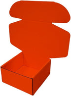 10 Pcs 9.8 x 9.8 x 4 inches Large Size Corrugated Cardboard Gift Boxes Recyclable Shipping Boxes for Mailing & Holidays, Wedding, Birthday, Gifts Packaging (Orange Red, 9.8 x 9.8 x 4")