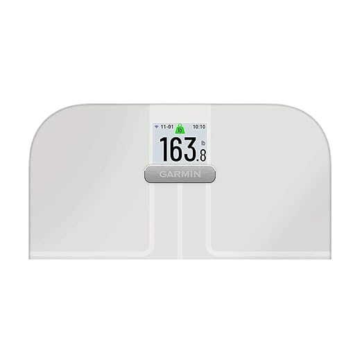 Garmin Index S2, Smart Scale with Wireless Connectivity, Measure Body Fat, Muscle, Bone Mass, Body Water% and More, White (010-02294-03)