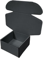 10 Pcs 9.8 x 9.8 x 4 inches Large Size Corrugated Cardboard Gift Boxes Recyclable Shipping Boxes for Mailing & Holidays, Wedding, Birthday, Gifts Packaging (Dark Gray, 9.8 x 9.8 x 4")