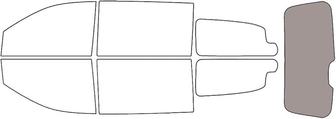 Rvinyl Window Tint Kit Compatible with Dodge Grand Caravan 2008-2020 - Rear Windshield Precut Kit - 35%