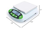 U.S. Solid Digital Analytical Balance 2kg x 0.01g, High Precision Lab Scale, 500g Calibration Weight, 10 Weighing Units, AC 100V-240V & DC 9V, Piece Counting