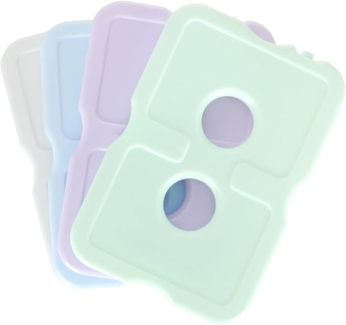 Healthy Packers Reusable Ice Packs for Lunch Boxes - Long Lasting Slim Freezer Packs, Thin Non-Toxic BPA-Free Hard Gel Ice Blocks for Coolers, Kids & Adults Lunch Bags, Travel, Camping, Food Storage