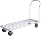 20" x 60" Mobile Aluminum Dunnage Rack - 1600 lb. Capacity, Heavy-Duty Rolling Storage Platform with Handle and Casters, NSF Certified Aluminum Rack for Kitchen, Warehouse, Food Storage