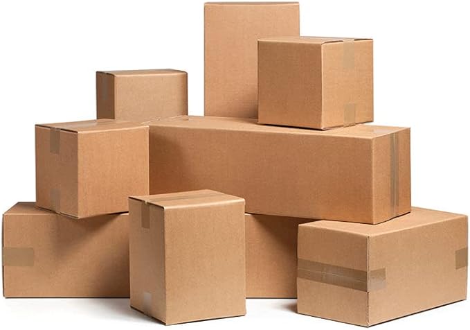 Secure Seal - 10x8x4 Pack of 25 Corrugated Cardboard Packing Shipping Mailing Moving Carton Boxes