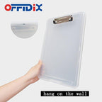OFFIDIX Clipboard Storage Box Transparent Plastic Paper Clipboard Paper Holder Storage Clip Board Ideal for School, Home and Office Use