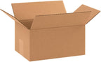 Secure Seal - 100 Pack of 10x7x5” Corrugated Cardboard Packing Shipping Mailing Moving Carton Boxes Cube