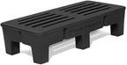 PolyMight Heavy-Duty Plastic Poly Dunnage Rack for Warehouses and Commercial Industrial Storage 48" x 22" x 12" with 2000 lb Capacity | For Wareshouse, Storage, and Merchandising