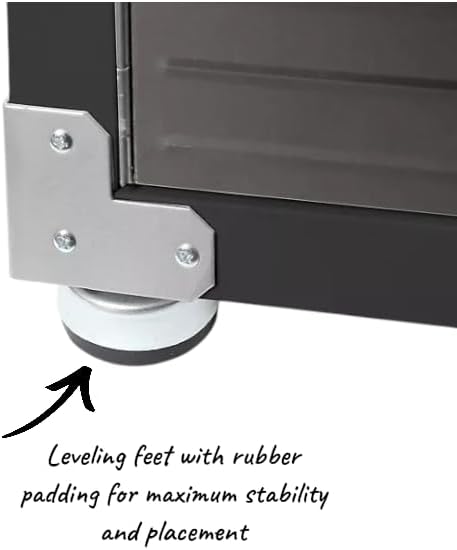 Heavy Duty Storage Solid Stainless Steel Cabinet with Lockable, Adjustable Shelf, Metal Garage Organizer (Graphite, 36" W x 24" D x 72" H)